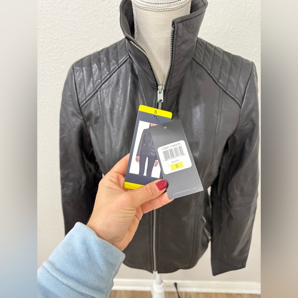 New Marc New York Andrew Marc Black Leather Jacket Size S NWT - Picture 4 of 11